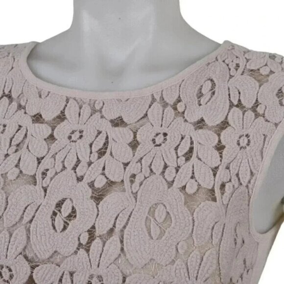 Marc Cain Lace Bodice Dress  Blush Pink Floral US Size 4 - Picture 6 of 15